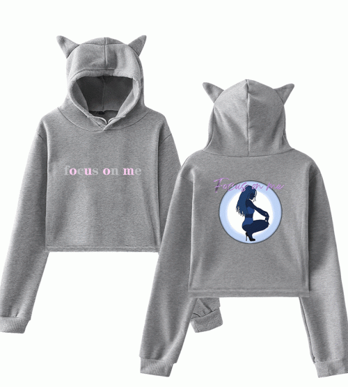 Ariana Grande Focus on Me Cropped Hoodie #1