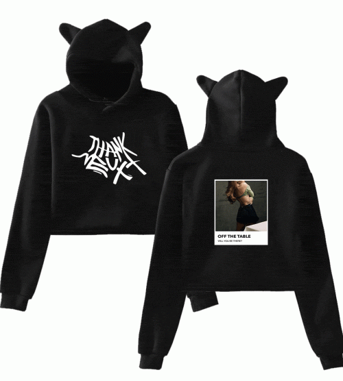 Ariana Grande Thank U Next Cropped Hoodie #1