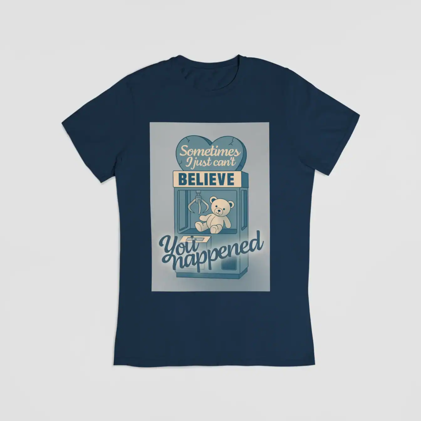 Ariana Grande merch t-shirt with a cute graphic design featuring a teddy bear and uplifting message.