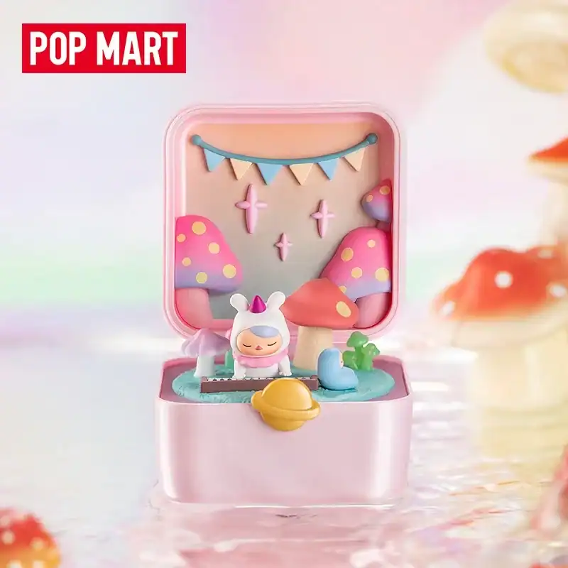 Colorful Ariana Grande-themed jewelry box with unicorn, mushrooms, and celestial decorations.