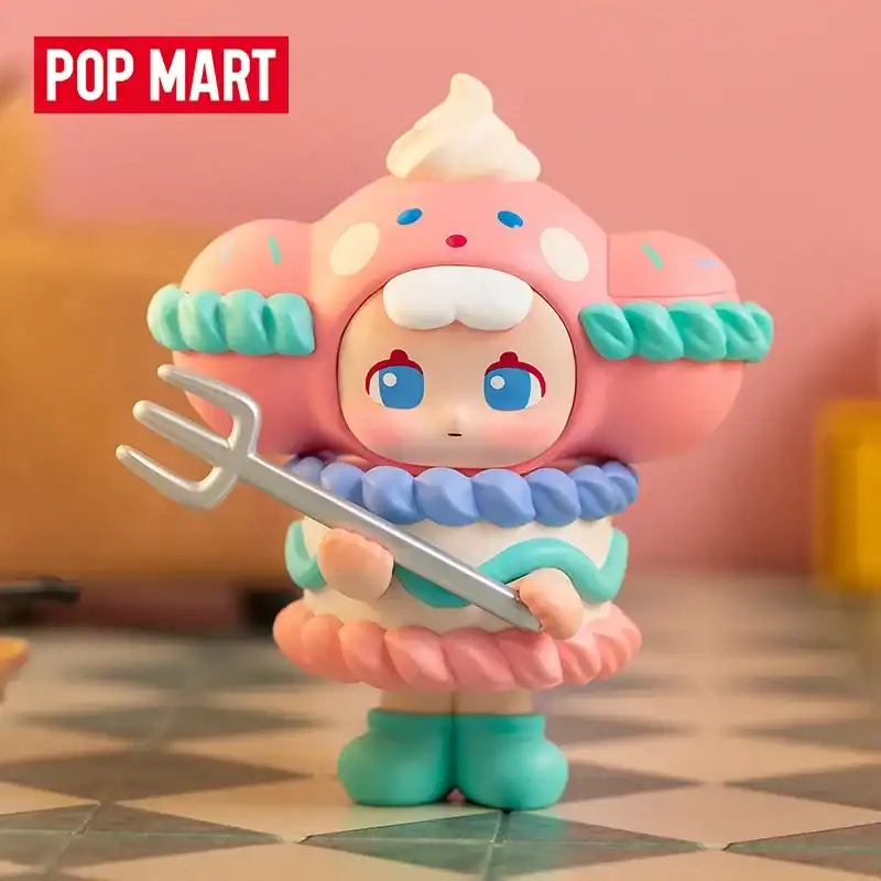 Cute cartoon-like figure of a character holding a trident with colorful pastel tones and a soft, playful design.